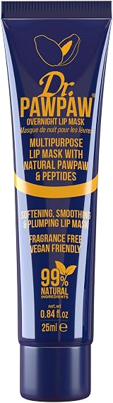 Dr. PAWPAW Overnight Lip Mask 25ml Hydrating Vegan Balm with Peptides