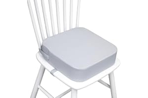 Eiury Toddler Booster Seat for Dining Table, Portable Kids Booster Seat with Safety Buckles Portable Increasing Booster Cushion with Non-Slip Bottom (Light Gray)