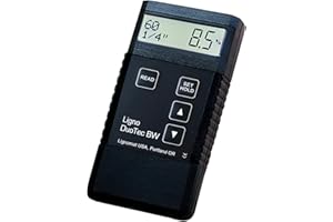 Lignomat BW Dual Depth - Pinless Moisture Meter - Moisture Detector for Floor Inspection, Flooring, Woodworking & Water Damage - Humidity Detection & Moist Meter for Wood, Floors, Furniture