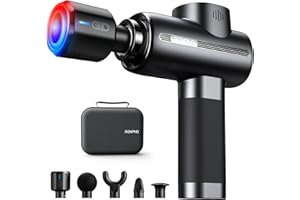 RENPHO Massage Gun with Heat and Cold Head, Muscle Massage Gun for Athletes with Carry Case, Body Massager for Neck Back, Act