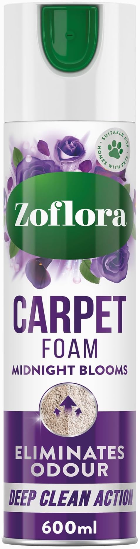 Zoflora Midnight Blooms Carpet Fresh & Care Foam 600ml Car/Upholstery