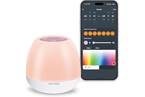 Baby Sound Machine，BGOVERSS White Noise Machine for Baby Sleeping with Night Light, Toddler Sleep Trainer with 24 Soothing Sounds, White Noise Soother with Timer, App Remote Control for Kids'Room Pink