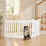 Yaheetech Wooden Dog Gate Indoor 3 Panels 61 cm H 152 cm L White view 9