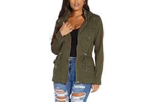 SheKiss Womens Camouflage Shacket Jacket Coats Fashion Fall Long Sleeve Zipper Canvas Camo Jackets with Pockets
