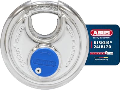 ABUS Diskus Padlock 24IB/70 Stainless Steel 360° Protection Security Level 8