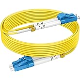 RamboCables-OS2 LC to LC Single Mode Fiber Patch Cables, 30ft/10m | Singlemode Fiber Optic Cable Duplex SM, LSZH, 10G/40G/100G SMF 9/125&mu;m, OD 2.0mm