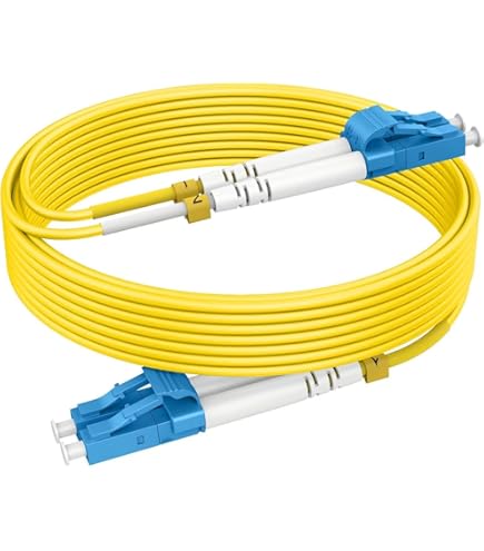 thumbnail image 2 of FiberCablesDirect LC ST OS2 Plenum Fiber Optic Patch Cable Flame Rated Ofnp Corning Glass 3 0m 9 8ft Fire Safe For Ceiling Runs Office Racks Air Handling Spaces 2 of 12