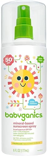 Babyganics Mineral Based Sunscreen Spray, SPF 50+ oz (Pack of