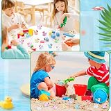 JOLCEEY 100pcs Mini Ducks Glitter Resin Tiny Ducks 10 Colors Aquarium Dollhouse view 7