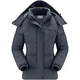 CAMLE CROWN Women's Puffer Jacket Coat Winter Warm Hooded Jacket Down Jacket Outerwear