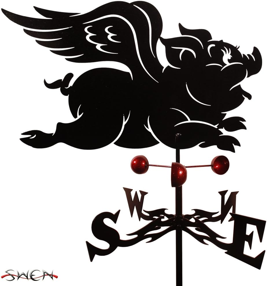 Weathervanes - SWEN Products Farrell - Flying Pig Weathervane