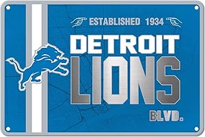 ZYJTEK Football Mancave Metal Street Sign, 8" x 12" Blue White Design Wall Decor Sign Great for Man Cave, Bed Room, Office, Home