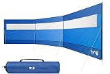 Trail Outdoor Leisure Windbreak 4 Pole with Window 5m x 1.4m Blue