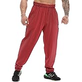 BGSM Men's Baggy Sweatpants with Pockets, Loose Fit Oldschool Gym Muscle Pants