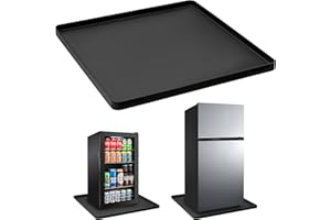 SPTNABV Mini Fridge Silicone Mat with Raised Edge, 23.6''x19.7'' Under Refrigerator Mat, Mini Fridge Drip Pan Prevent Water Leakage and Floor Damage, Leakproof Mat for Under Small Fridge Refrigerator Freezer