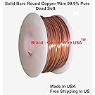 Solid Bare Copper Round Wire 5 Oz Spool Dead Soft 12 To 30 Ga (30 Ga / 1075 Ft)