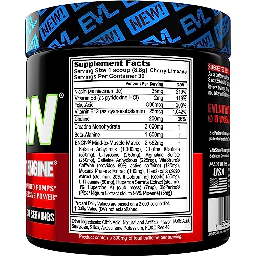 EVL Intense Pre Workout with Creatine Pre Workout Powder Drink for