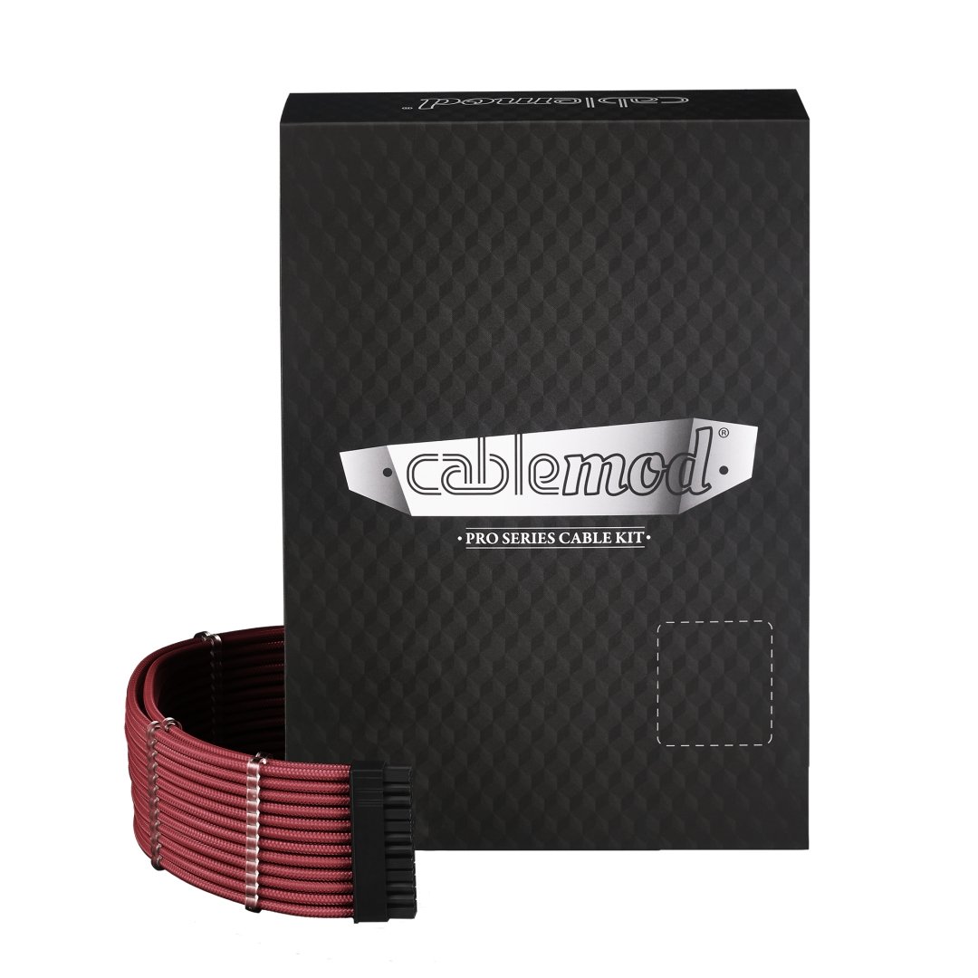 CableMod C-Series Pro ModMesh Sleeved Cable Kit for Corsair Type 4 RM Black Label/RMi/RMX (Blood Red)