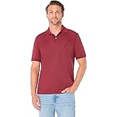 Nautica Mens Classic Fit Short Sleeve Solid Soft Cotton Polo Shirt