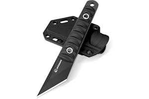 SPITZKANTE 5.8" Small Fixed Blade Knife, Full Tang 5Cr14MoV Stainless Steel EDC with Sheath, Horizontal Carry – Ideal for Out