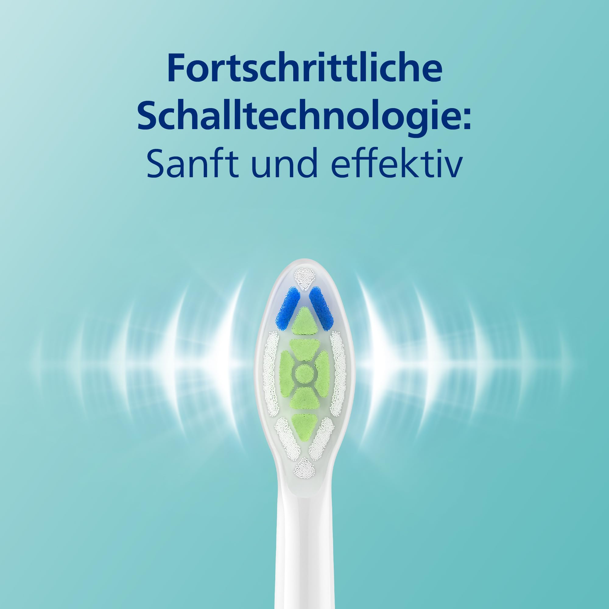 Philips Sonicare 4100 elektrische Zahnbürste mit Schalltechnologie und zwei Modi, Andruckkontrolle und SmarTimer, Blau Prismatic, Modell HX3689/42 3