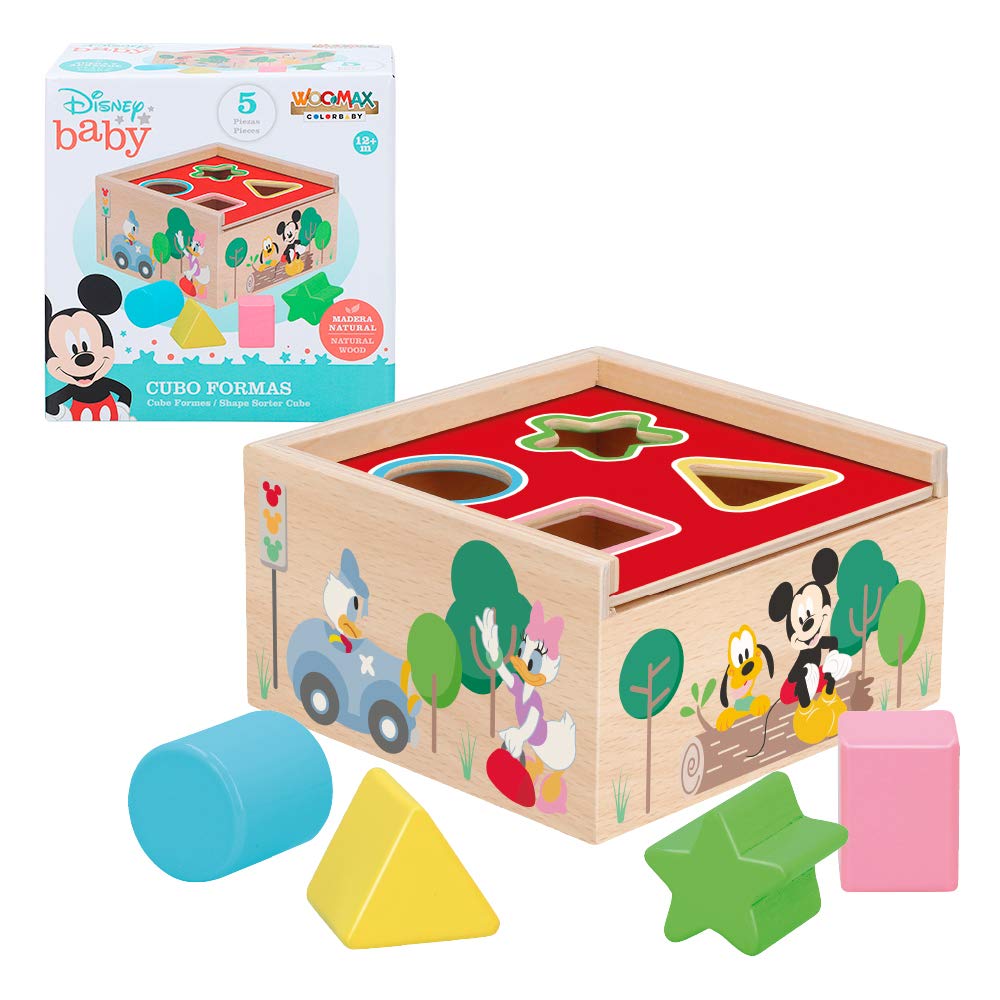 WOOMAX -Disney Cube Shapes Wood 13 cm