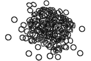Boxonly Nitrile Rubber O-Rings 13mm OD 9mm ID 2mm Width Metric Sealing Washer Round O-Ring Gasket O Rings Seal Grommets, Black, Pack of 50