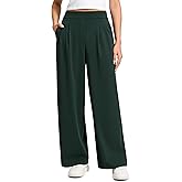 CRZ YOGA 4-Way Stretch Wide Leg Work Pants for Women 29" - Bussiness Casual Trousers with Pockets