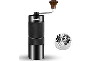 NewlukPro M6 Manual Coffee Grinder,Capacity 25g,Hand Coffee Grinder with Aluminum Body,Sharp Hexagonal Grinding Burr Core,Portable Manual Coffee Bean Grinder for Pour Over French Press Espresso