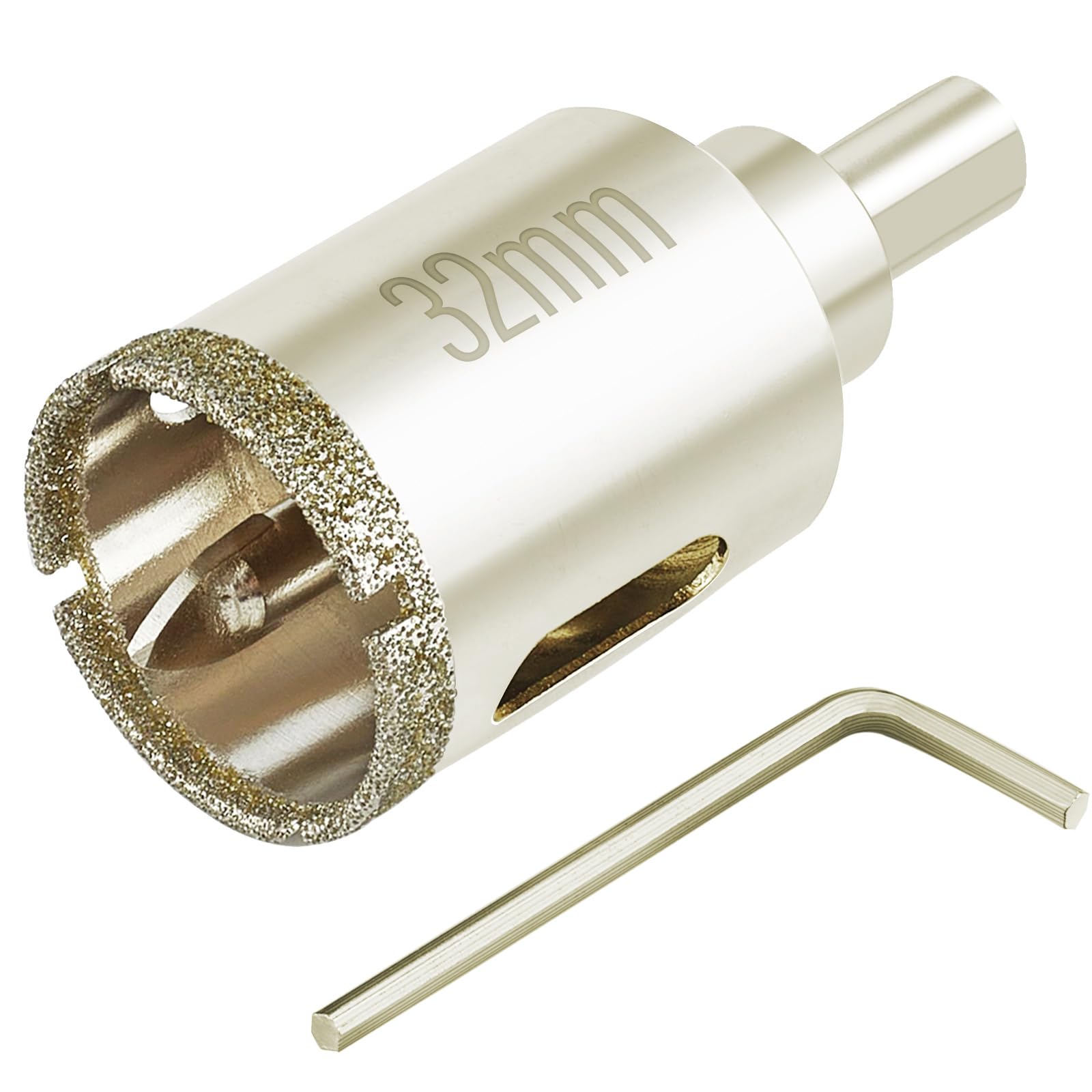 Photo 1 of DaduoRi 1 1/4 Inch (32mm) Diamond Hole Saw with Pilot Bit, Diamond Tip 1.25" Tile Hole Saw Bits with Guiding Drill Bit Easy Drilling for Ceramic Tile, Glass, Porcelain, Marble, Granite