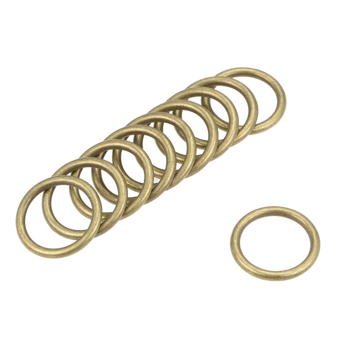sourcing map O Ring Buckle 20mm(0.8") ID 3mm Thickness Zinc Alloy O-Rings for Hardware Bags Belts Craft DIY Accessories, Bronze Tone 25pcs