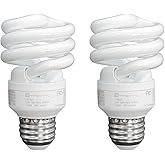 Compact Fluorescent Light Bulb – E26 Base, T2 Spiral, 13W (60-Watt Equivalent), 900 Lumens, 120V, UL Listed – Fluorescent Lam