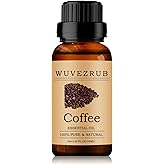 Wuvezrub Coffee Essential Oils 10ML, 100% Pure and Natural Essential Oil for Aromatherapy Diffuser - 0.33 Fl Oz/Coffee