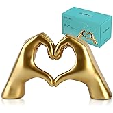 GZVDYG Large Taylor Lover Merch Gold Heart Hands Sculpture Birthday Decorations Gifts Living Room Bedroom Shelf Desk Coffee Table Accessories Statue Bobo Bathroom Home Decor Women Girls Mom(Large)