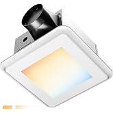 Amico Bathroom Exhaust Fan with Light, 80 CFM, 0.9 Sones, 1000LM, 5CCT | Easy Install, Ceiling Opening 8.8'' x 8.8'', Ceiling Mount Shower Bathroom Fan, Household Ventilation Fan, ETL &amp; FCC