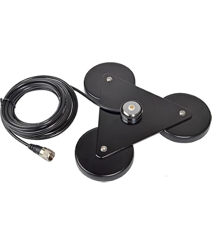 Base Magnetica Per Antenna CB KAMSAT 145mm Con Connettore PL SO239