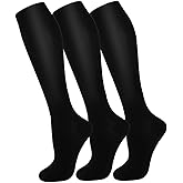 FuelMeFoot 3 Pack Copper Compression Socks - Compression Socks Women & Men Circulation - Best for Medical,Running,Athletic