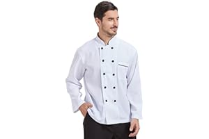 Nanxson Unisex Chef Coat Kitchen Short/Long Sleeve Chef Jacket for Men and Women CFM0001