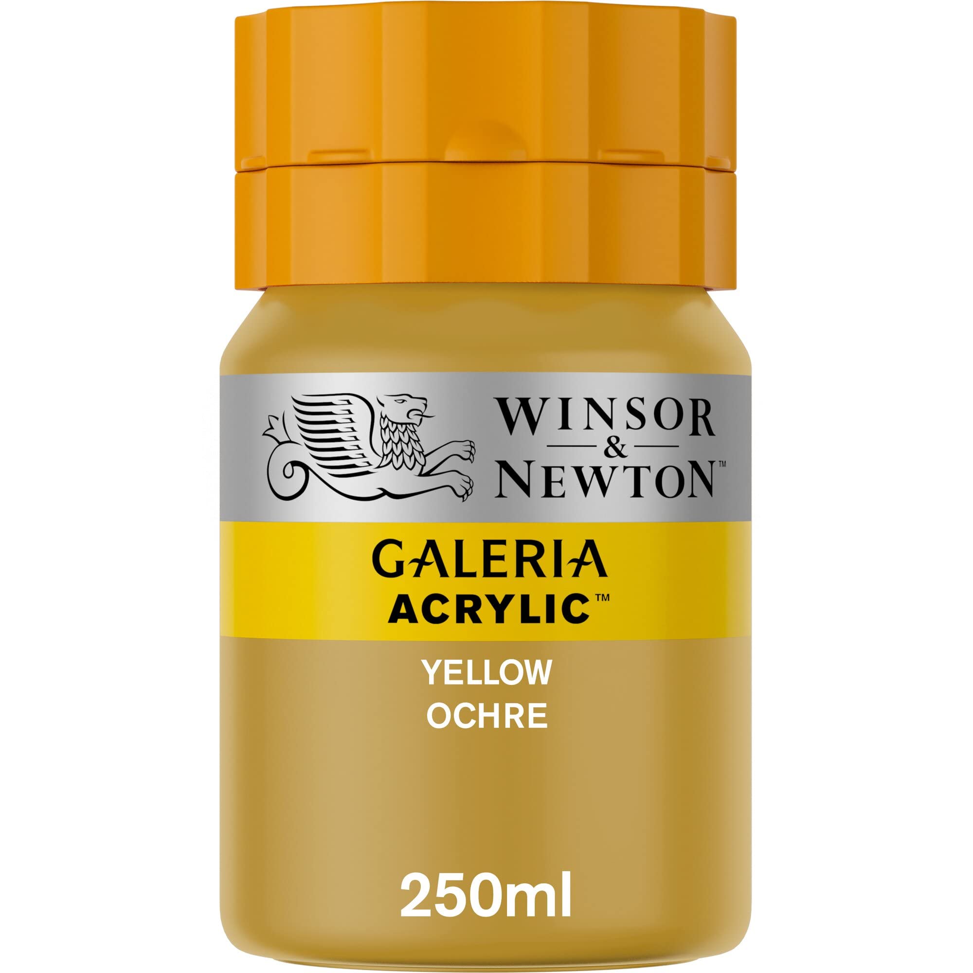 Winsor & Newton Series 1 250ml Bottle Galeria Acrylic Colour with Nozzle Cap - Yellow Ochre