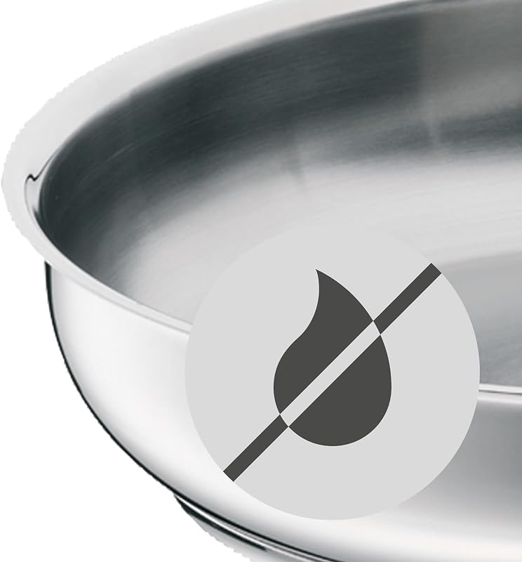 Favorit – Padella in acciaio inox 18/10 Cromargan, 20 cm, senza rivestimento, adatta a tutti i tipi di cucine