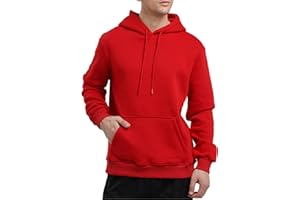 LINMYZAI Men's Fleece Hoodie Pullover Long Sleeve Hooded Sweatshirt Drawstring Kangaroo Pocket Athletic Hoodies