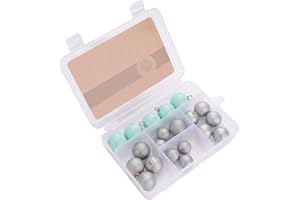 ECOFT Lead Free Fishing Weights Sinkers 20g-200g Coated Egg Sinkers Cannonball Weights Assorted Sizes Bag and Fishing Weights Assortment Box Non-Lead Fishing Weights Saltwater Freshwater