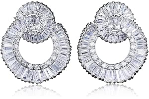 JOKIMU Fashion Celebrity Design Elegant Statement Rhinestone Jewelry Dangle Drop Earrings Studs