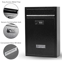 KYODOLED Locking Wall Mount Mailbox, Mail Boxes