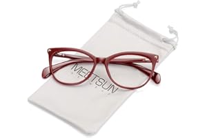 MEETSUN Non Prescription Glasses Frames For Women，Retro Cateye Fake Eyeglasses HD Clear Lens