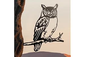 OULYDEKO Owl Garden Decor Metal Birds Yard Decor Owl Wall Decor Gifts Wall Art Metal Owl Outdoor Christmas Garden Decor Yard 