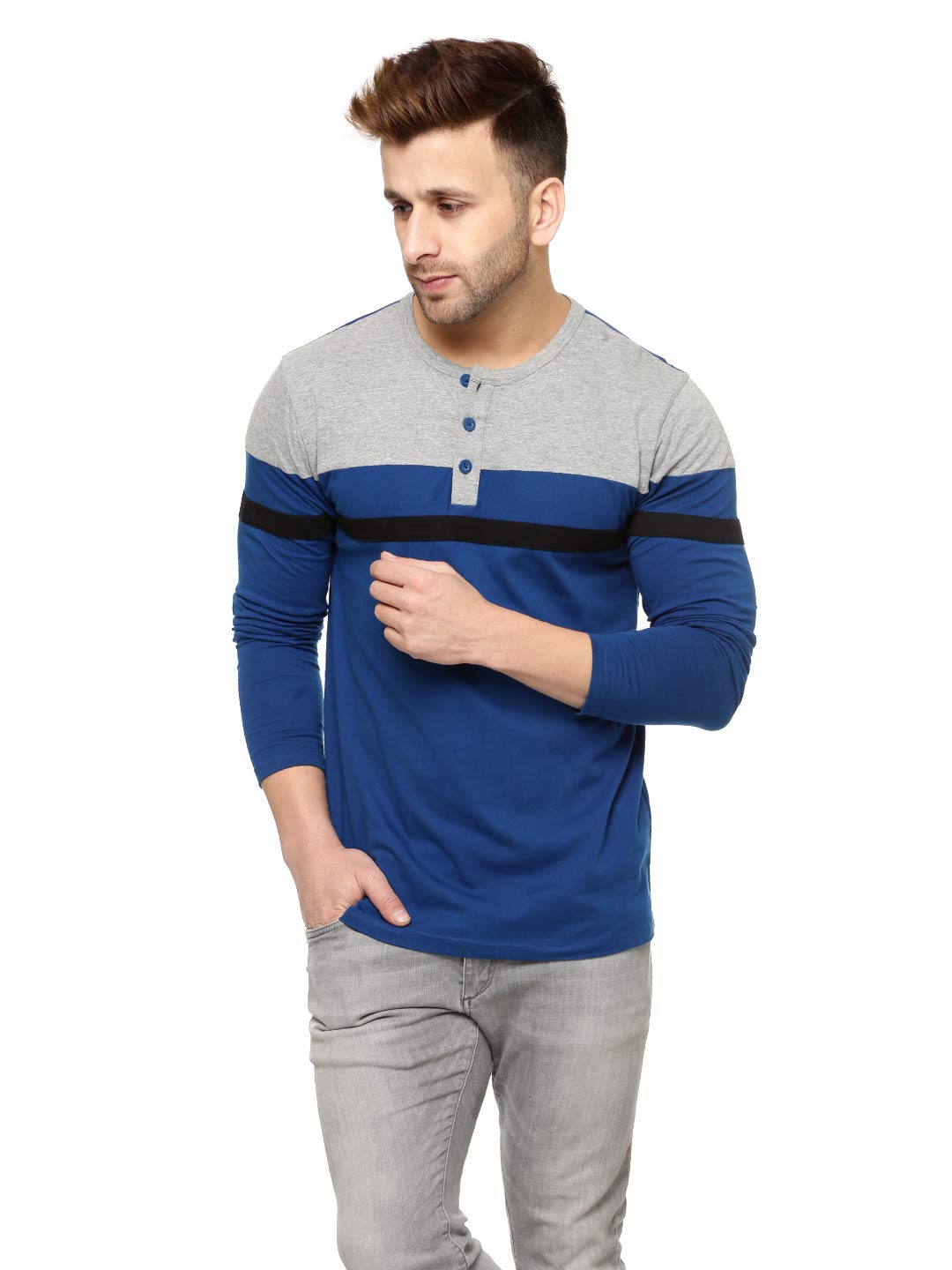 GRITSTONES Men's Cotton Grey Melange 