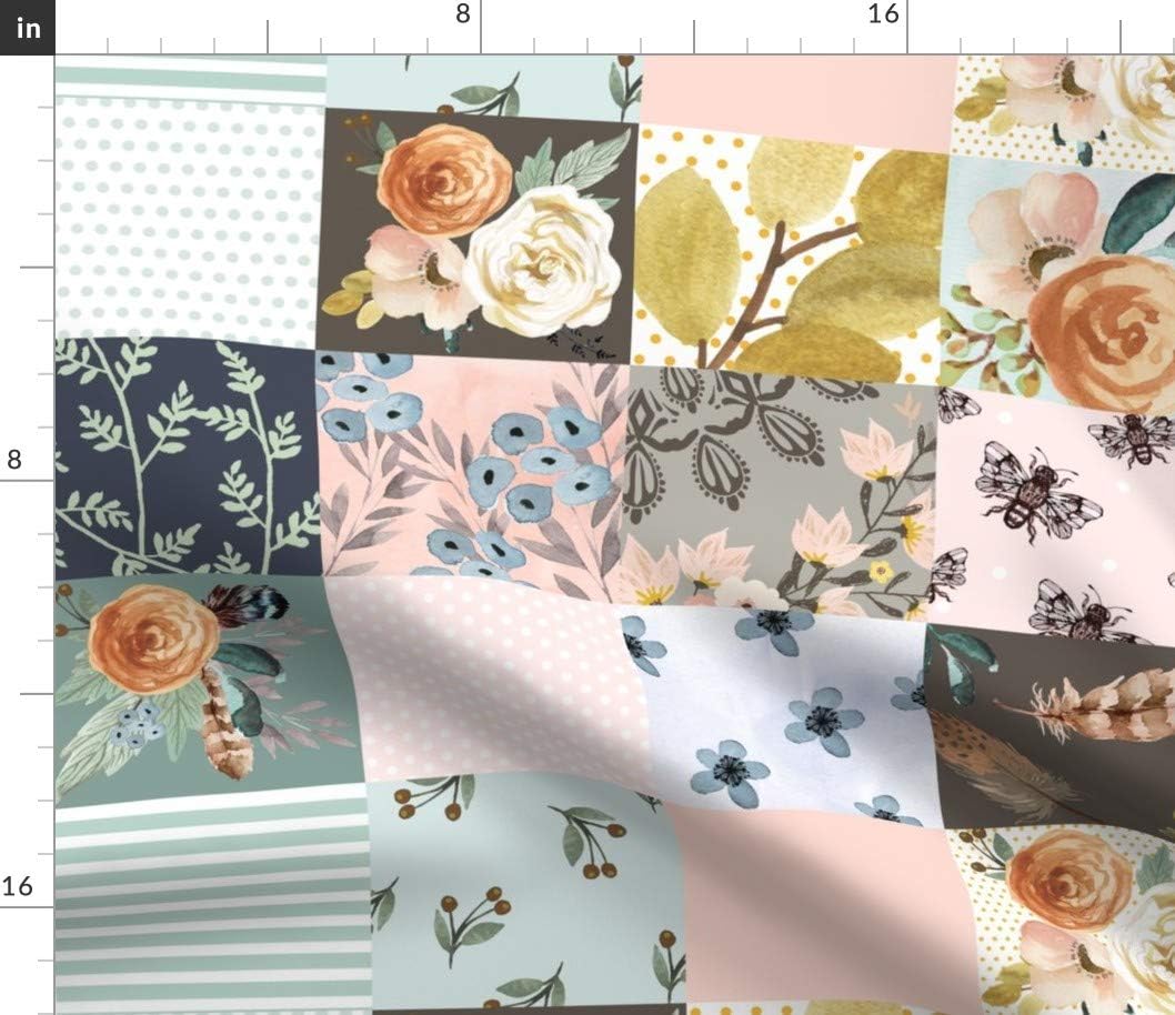 Tela Spoonflower, diseño de flores pequeñas de otoño occidental, colcha