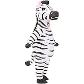 AOGOYO Inflatable Zebra Costume Blow up Animal Costume Zebra Suit Fancy Dress Party Christmas Halloween Costume for Adult