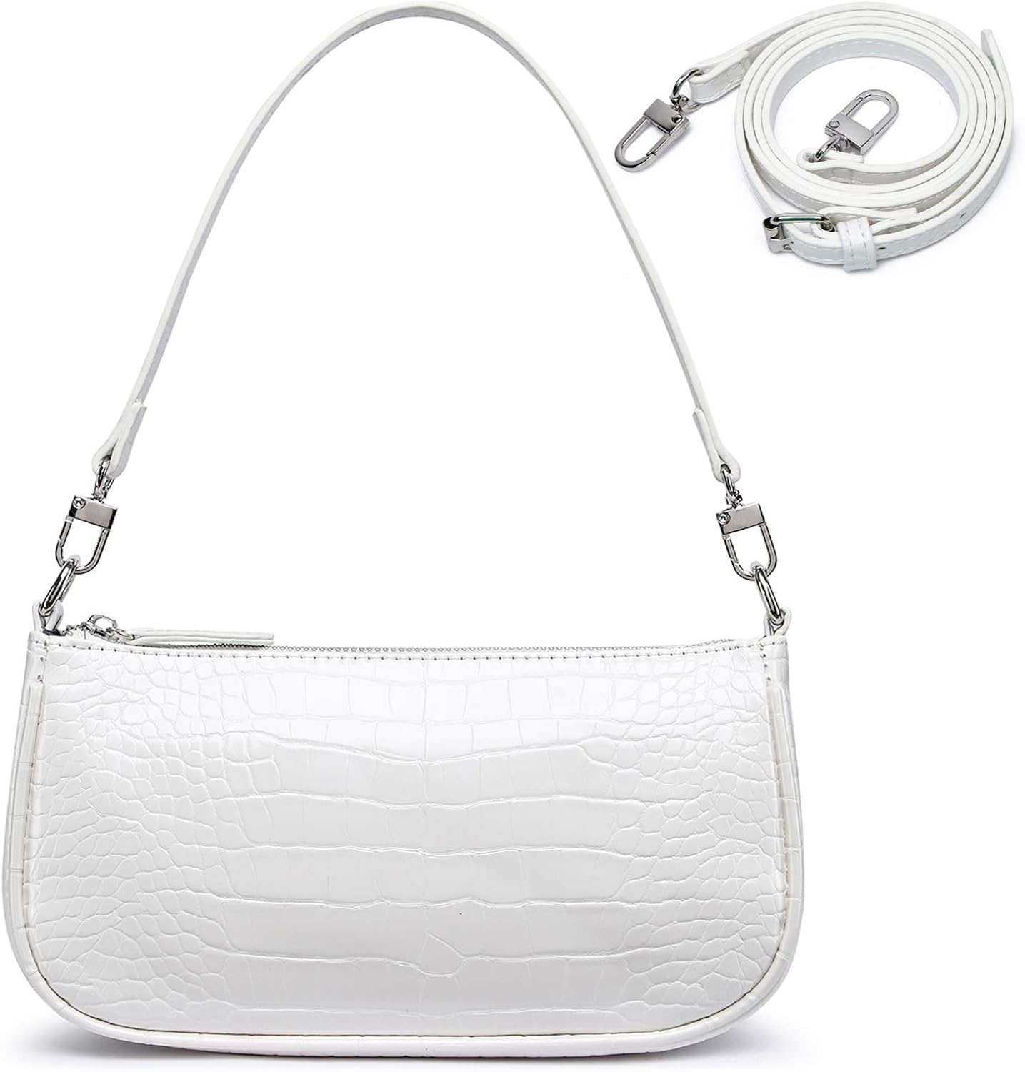 Small Shoulder Bags for Women mini Y2K Bag Clutch Purse Crossbody 90s Purses White Amazon.co.uk